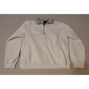 Hobie White Fleece 1/4 Zip Pullover Sweatshirt Ladies Small Skate Surfing XX